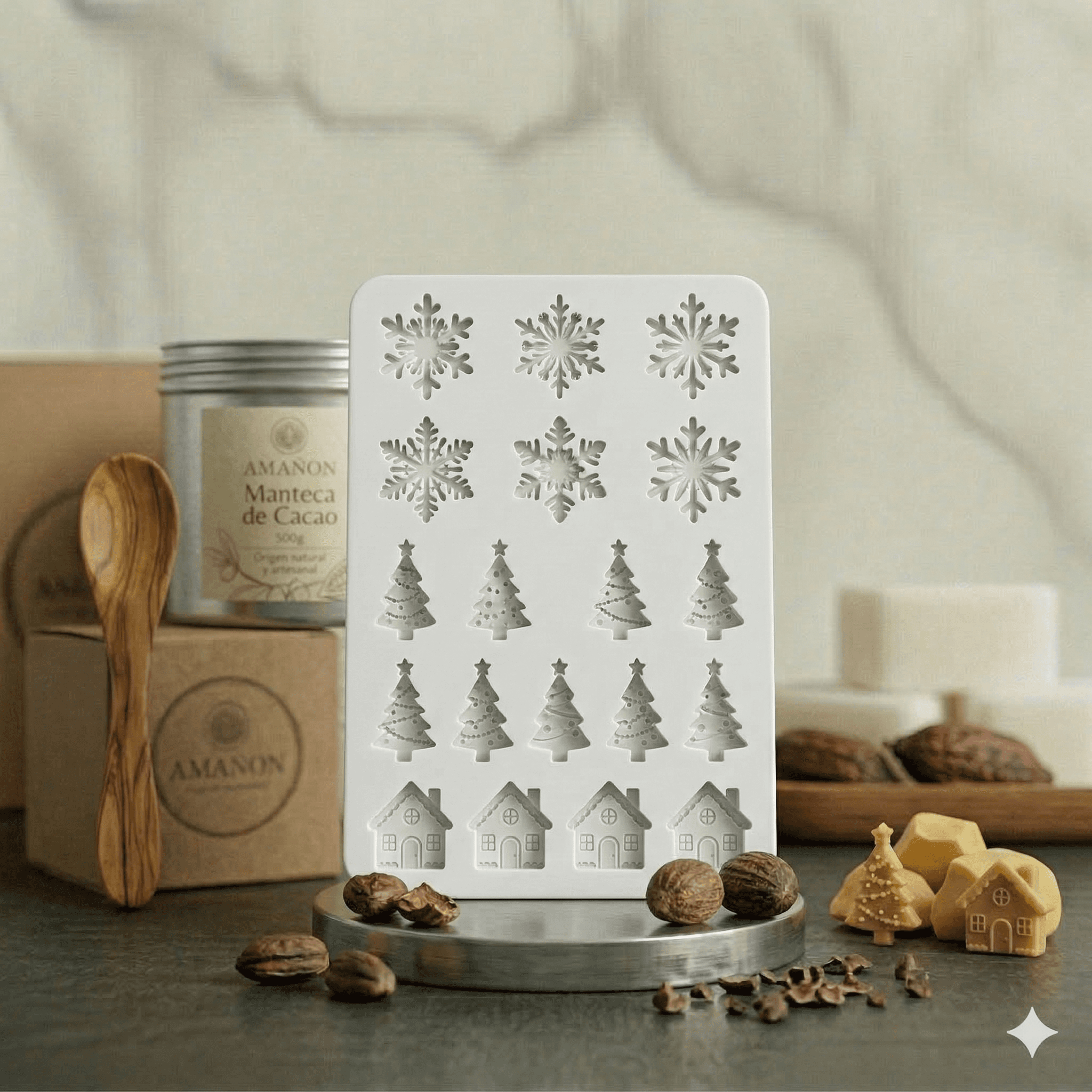 Navidad  (Arbolitos, Copos de Nieve, Casitas de Jengibre)